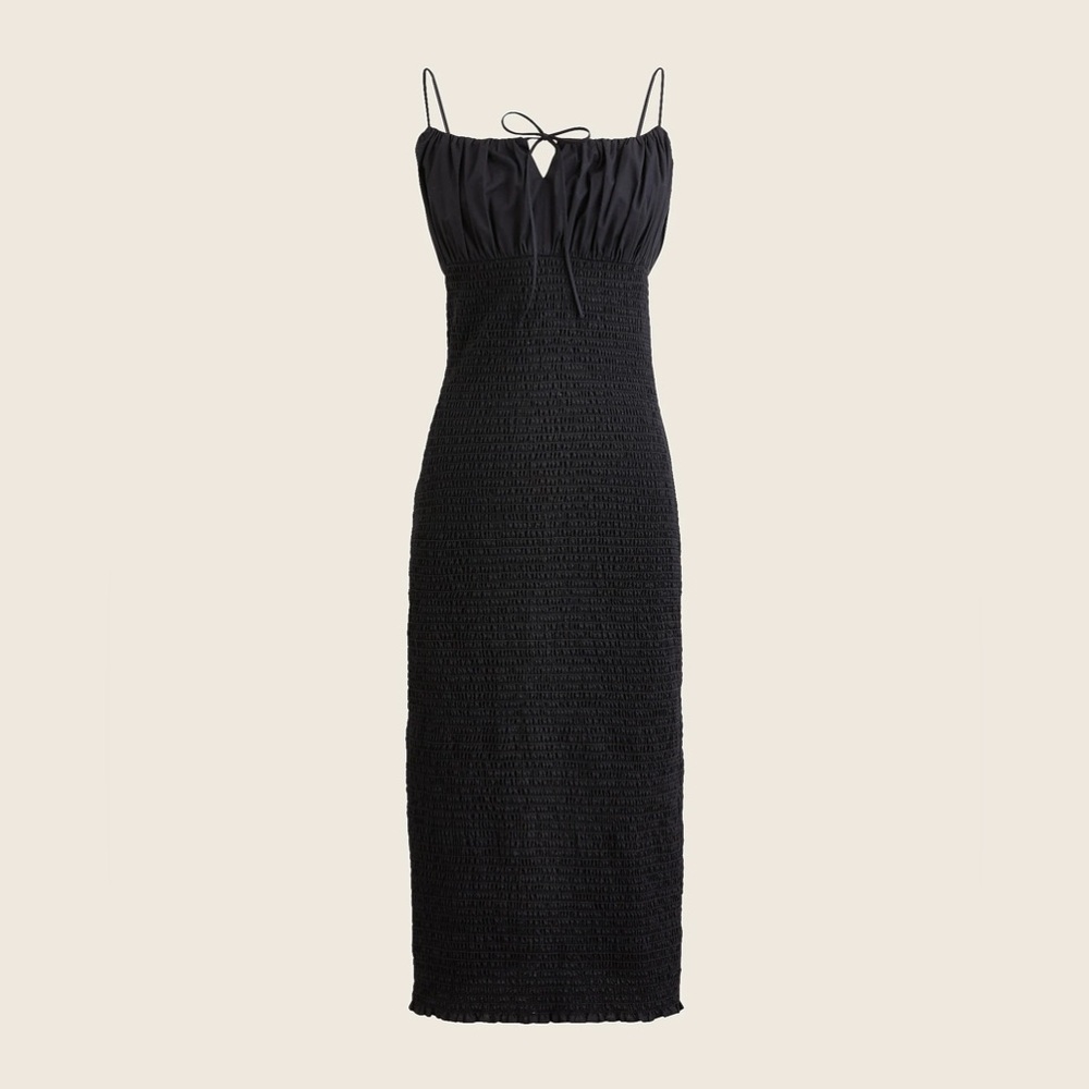J. Crew Smocked Tie-front Dress